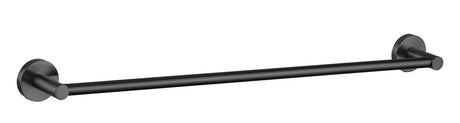 Otus Round Single Towel Rail 600mm - Brushed Gun Metal