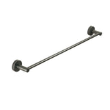 Otus Round Single Towel Rail 750mm - Brushed Gun Metal