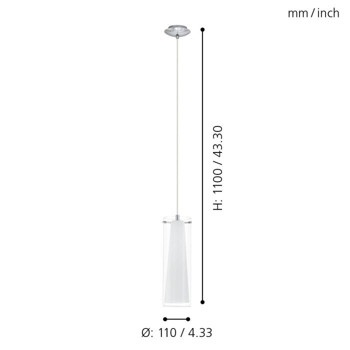 Pendant Light PINTO 32 Glass White