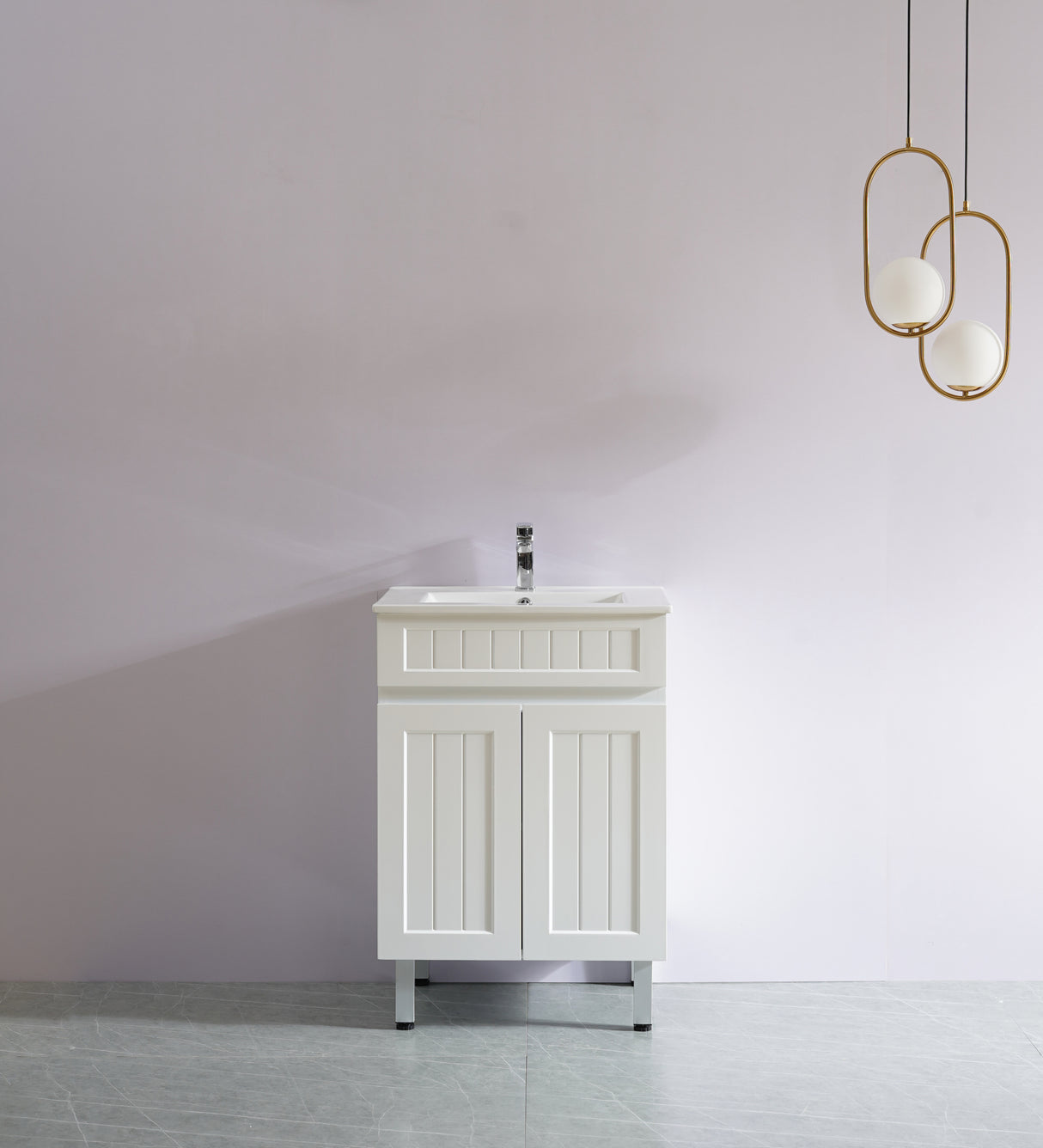 ACACIA SHAKER PVC Floor Vanity 600