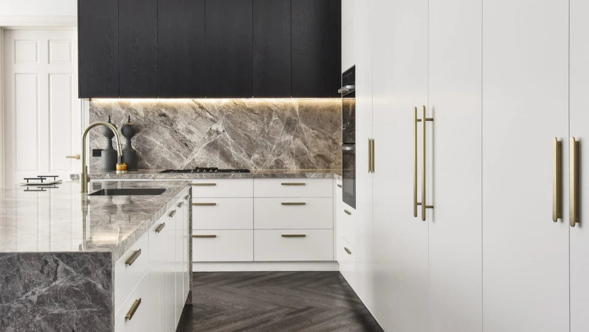 Manovella Brushed Brass Oval Profile Cabinet Pull - Imogen