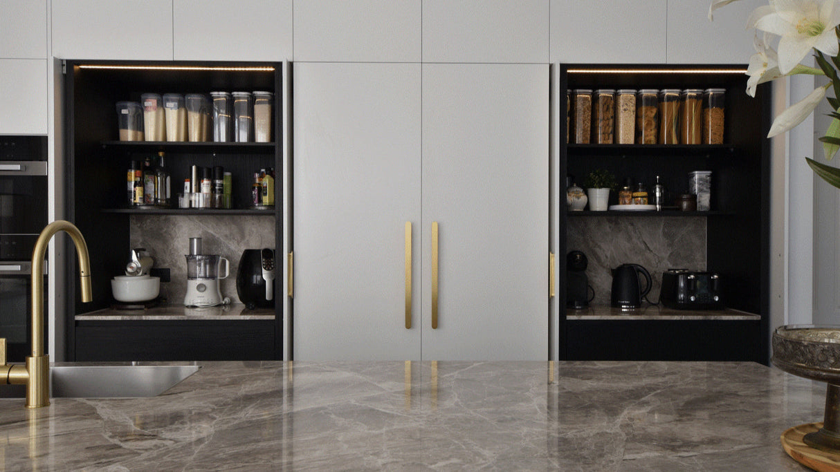 Manovella Brushed Brass Oval Profile Cabinet Pull - Imogen
