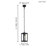 ALAMONTE 1 pendant light Steel Black - Clearance