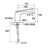 KOHLER Avid Basin Mixer 138mm