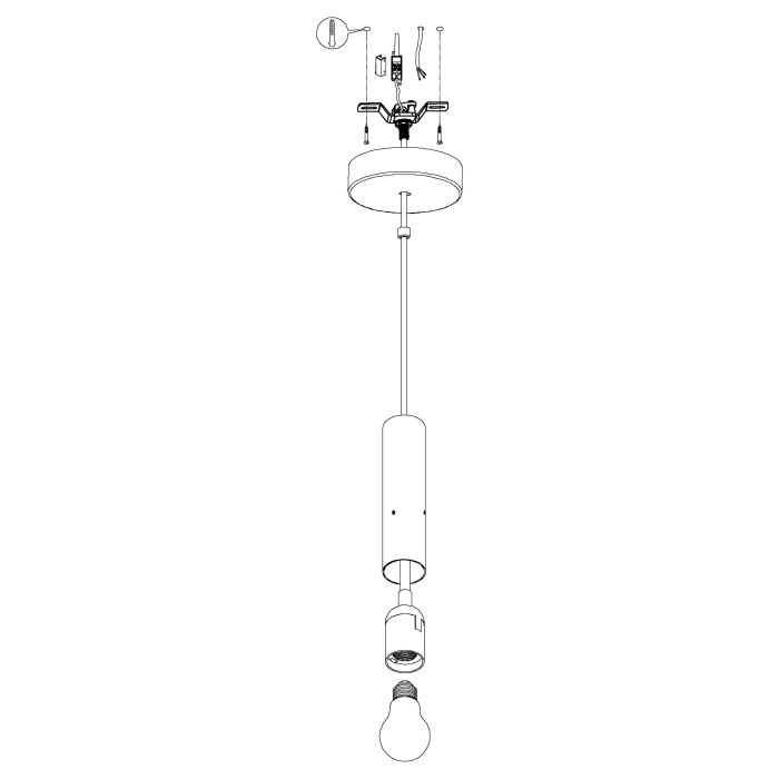 MONTEFINO pendant light 66 Steel Black