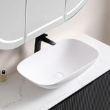 POSEIDON Percy Matte White Solid Surface Stone Basin (Rectangle: 550x400x155mm)