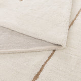 Highlands Abstract Beige Lines Washable Wool Rug