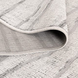 Sierra Abstract Silver Lines Rug