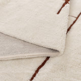 Highlands Abstract Terracotta Lines Washable Wool Rug