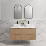 ABS BALI Wall Hung Double Bowl Vanity 1200mm (American Oak)