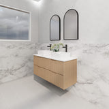 ABS BALI Wall Hung Double Bowl Vanity 1200mm (American Oak)