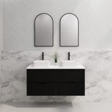 ABS BALI Wall Hung Double Bowl Vanity 1200mm (Matte Black)