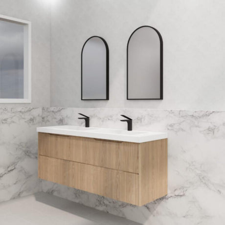 ABS BALI Wall Hung Double Bowl Vanity 1500mm (American Oak)
