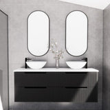 ABS BALI Wall Hung Double Bowl Vanity 1500mm (Matte Black)