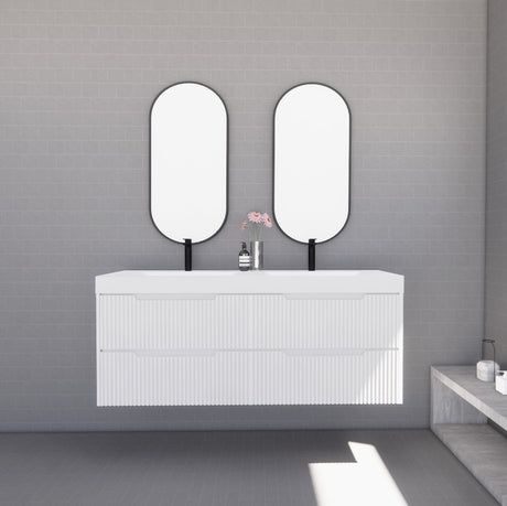 ABS BALI Wall Hung Double Bowl Vanity 1500mm (Matte White)