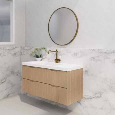 ABS BALI Wall Hung Single Bowl Vanity 1200mm (American Oak)