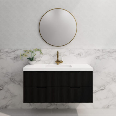 ABS BALI Wall Hung Single Bowl Vanity 1200mm (Matte Black)