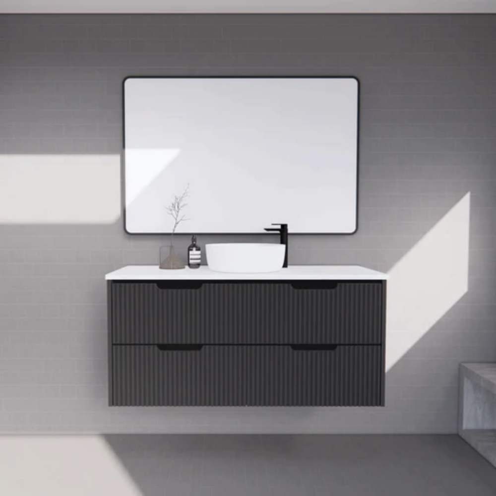 ABS BALI Wall Hung Single Bowl Vanity 1200mm (Matte Black)