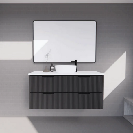 ABS BALI Wall Hung Single Bowl Vanity 1200mm (Matte Black)