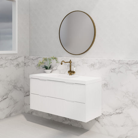 ABS BALI Wall Hung Single Bowl Vanity 1200mm (Matte White)