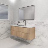 ABS BALI Wall Hung Single Bowl Vanity American Oak 1500mm