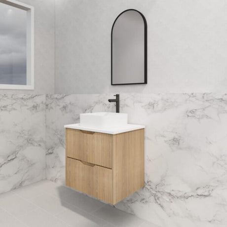 ABS BALI Wall Hung Vanity American Oak 600mm