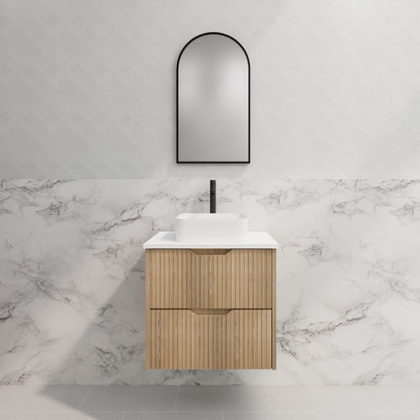 ABS BALI Wall Hung Vanity American Oak 600mm