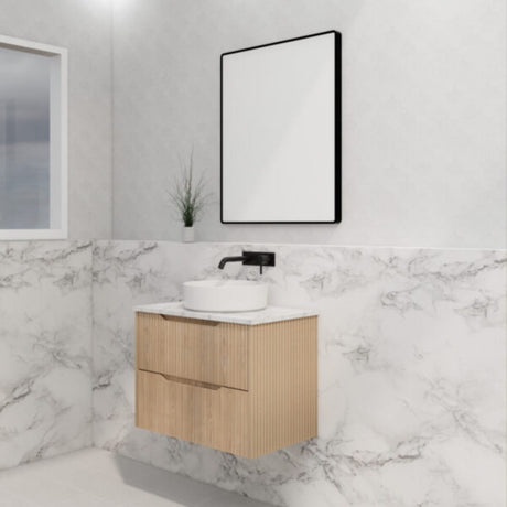 ABS BALI Wall Hung Vanity American Oak 750mm