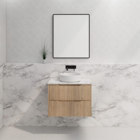 ABS BALI Wall Hung Vanity American Oak 750mm