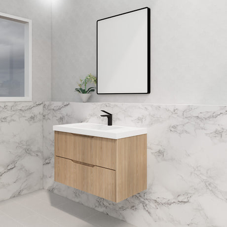 ABS BALI Wall Hung Vanity American Oak 900mm