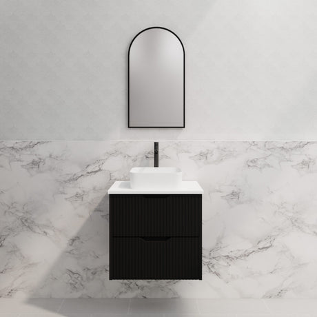 ABS BALI Wall Hung Vanity Matte Black 600mm