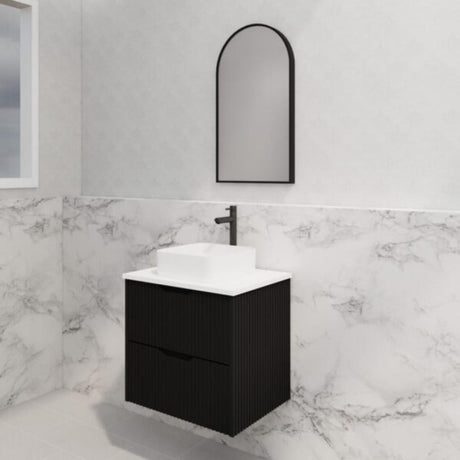ABS BALI Wall Hung Vanity Matte Black 600mm