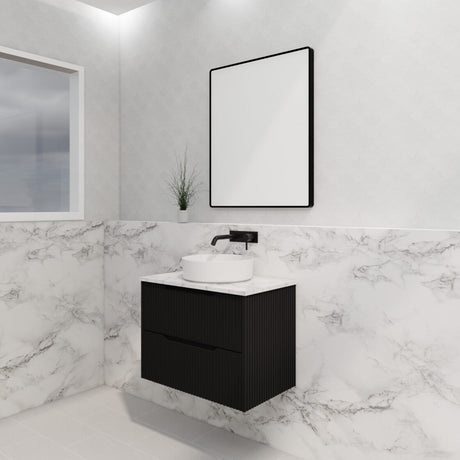 ABS BALI Wall Hung Vanity Matte Black 750mm