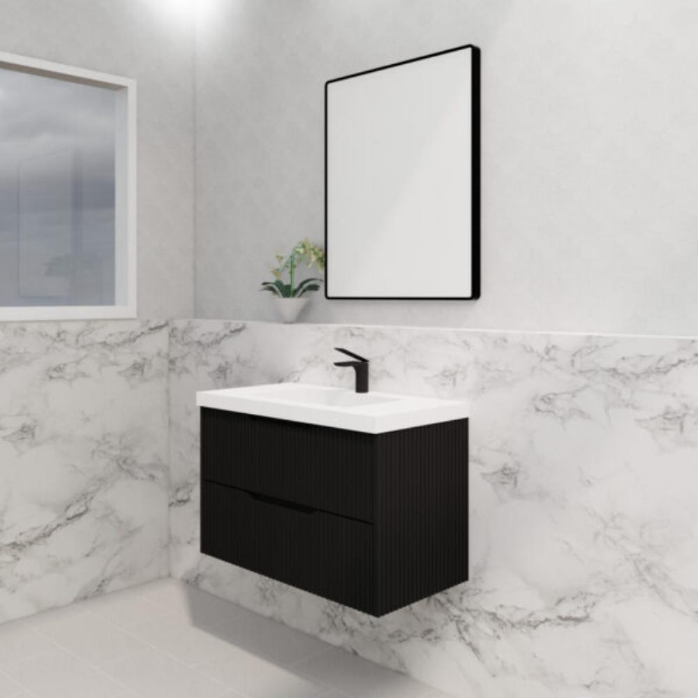 ABS BALI Wall Hung Vanity Matte Black 900mm