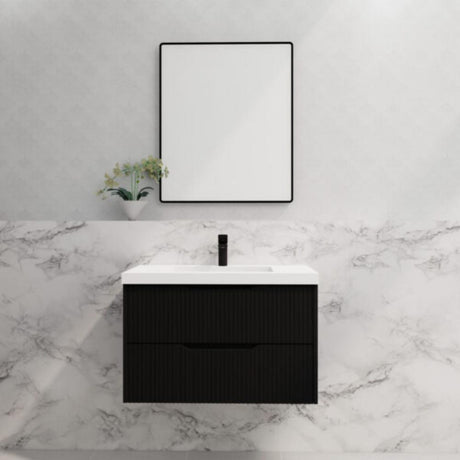 ABS BALI Wall Hung Vanity Matte Black 900mm