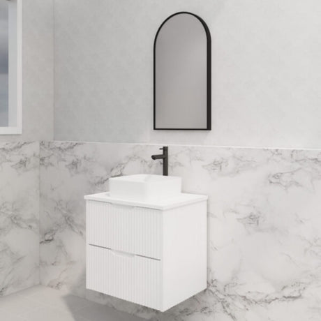 ABS BALI Wall Hung Vanity Matte White 600mm
