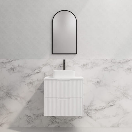 ABS BALI Wall Hung Vanity Matte White 600mm