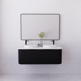 ABS BERGEN Wall Hung Double Bowl Vanity 1200mm (Matte Black)