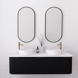 ABS BERGEN Wall Hung Double Bowl Vanity 1500mm (Matte Black)