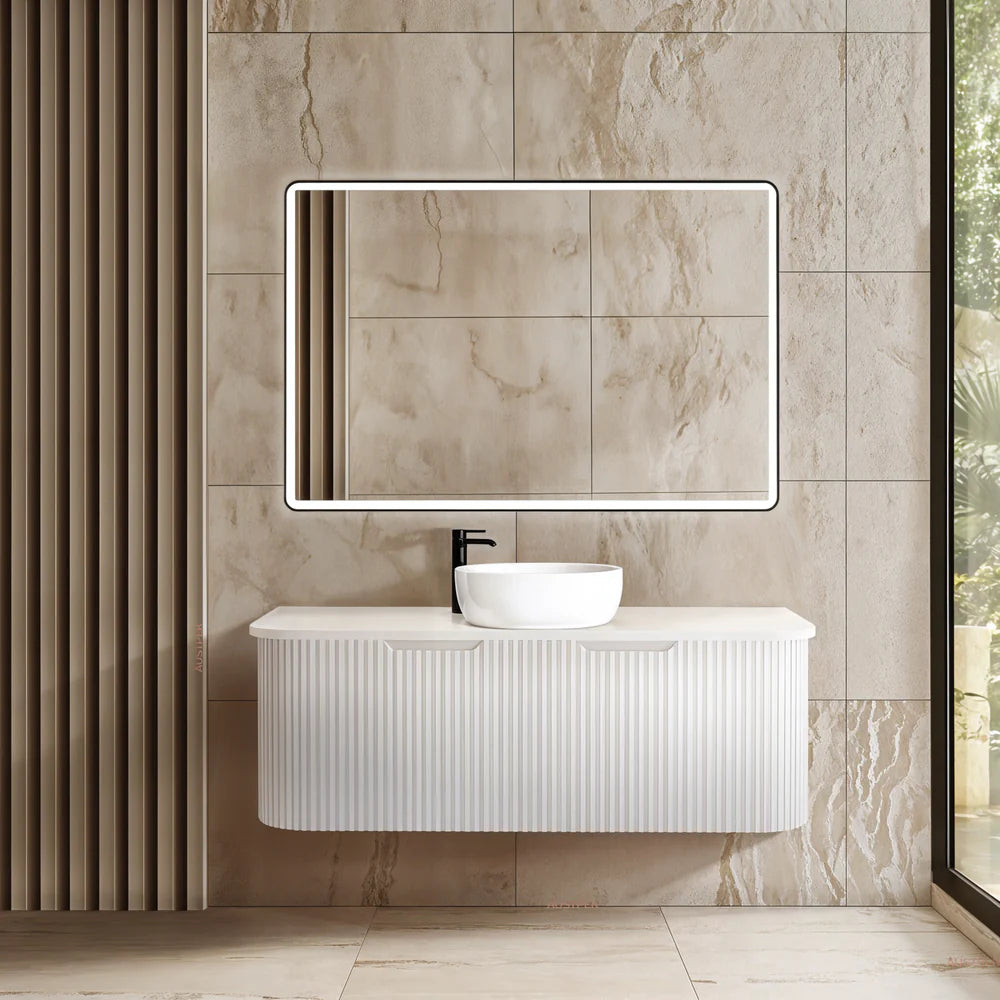 ABS BERGEN Wall Hung Single Bowl Vanity 1200mm (Matte White)