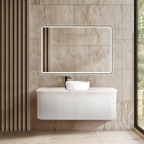 ABS BERGEN Wall Hung Single Bowl Vanity 1200mm (Matte White)