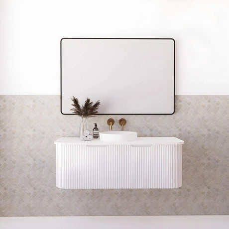 ABS BERGEN Wall Hung Single Bowl Vanity 1200mm (Matte White)