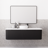 ABS BERGEN Wall Hung Single Bowl Vanity 1500mm (Matte Black)