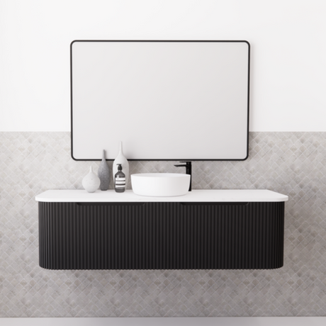 ABS BERGEN Wall Hung Single Bowl Vanity 1500mm (Matte Black)