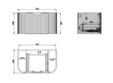 ABS BERGEN Wall Hung Vanity 750mm Drawing