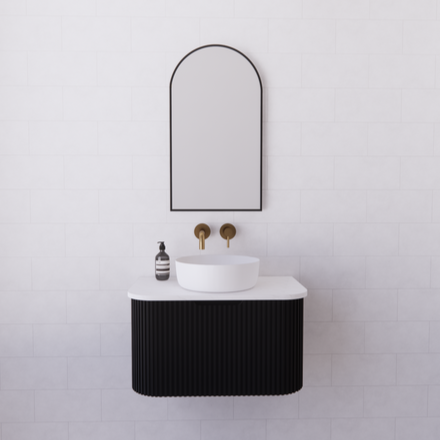 ABS BERGEN Wall Hung Vanity 750mm (Matte Black)