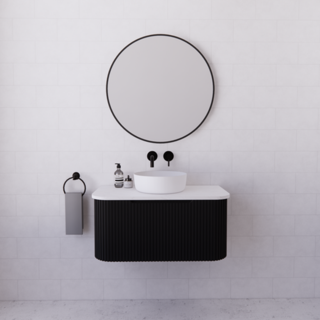 ABS BERGEN Wall Hung Vanity 900mm (Matte Black)