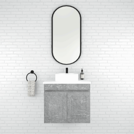 ABS BOSTON Matt Grey Wall Hung Vanity 600mm