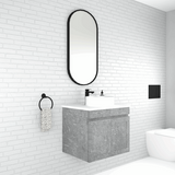 ABS BOSTON Matt Grey Wall Hung Vanity 600mm