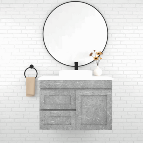 ABS BOSTON Matt Grey Wall Hung Vanity 750mm